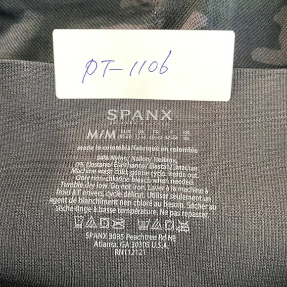 Spanx‎ Leggings Camo Print Nylon Spandex Women's Medium PT-1106 Flawed - Picture 2 of 5